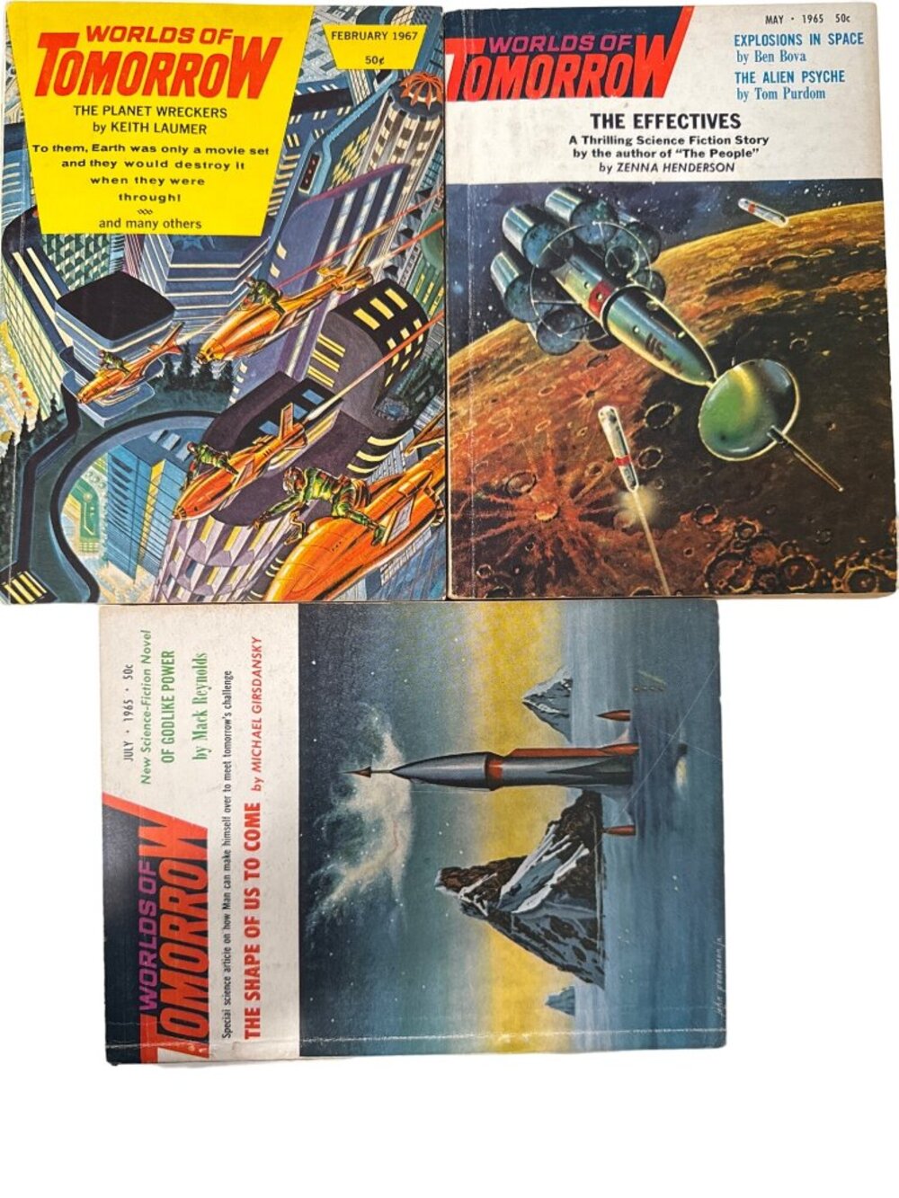 Worlds of Tomorrow May 1965 Feb July 1967 Effectives Shape of us to Come Planet